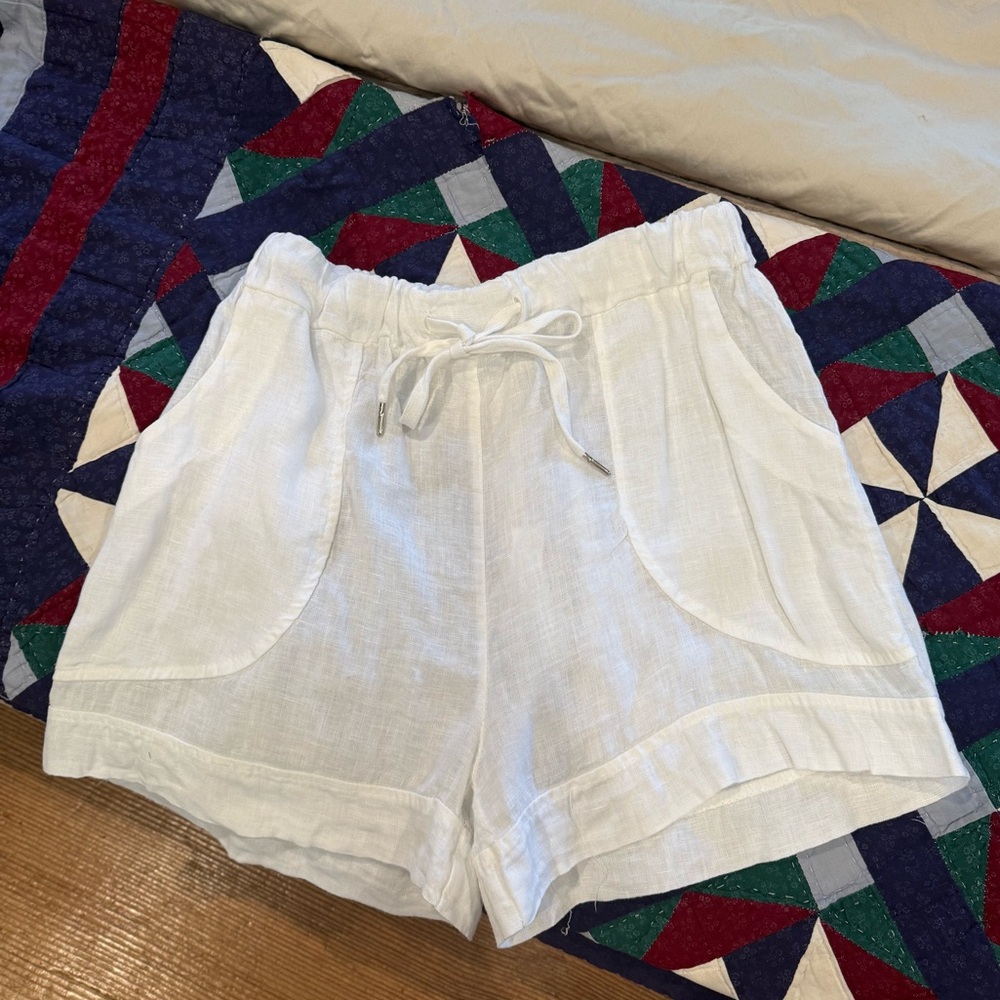 100% Linen Drawstring Shorts